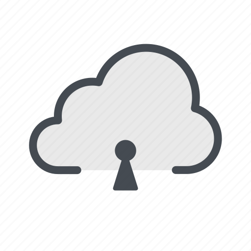 Cloud, data, keyhole, safety, storage icon - Download on Iconfinder