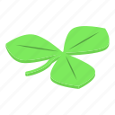three, leaf, clover, isometric