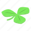 three, leaf, clover, isometric 