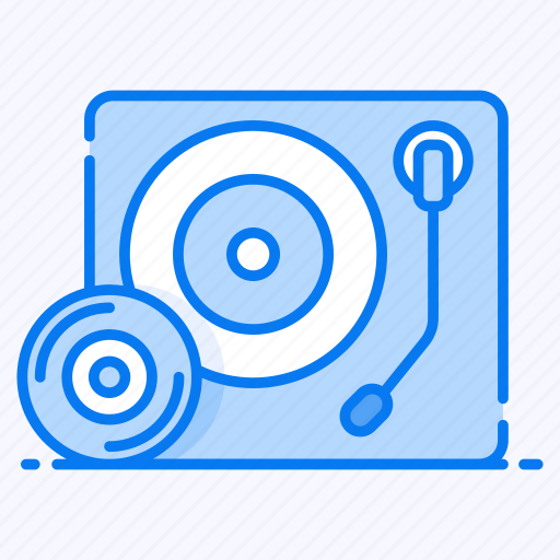 Gramophone, music disc, music player, recorder, retro vinyl, turntable icon - Download on Iconfinder