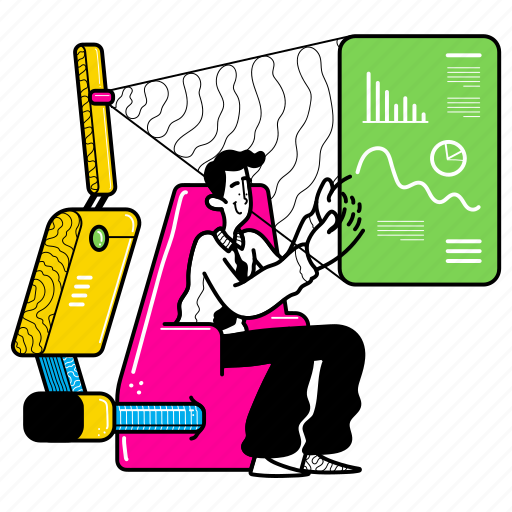 Technology, tech, ai, robot, robotic, trading, stock illustration - Download on Iconfinder