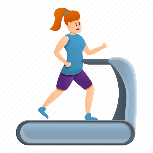 Girl, run, treadmill, woman icon - Download on Iconfinder