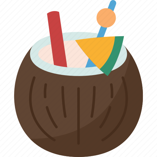 Coconut, drinks, fruit, refreshment, tropical icon - Download on Iconfinder