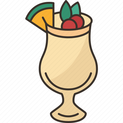 Pina, colada, pineapple, alcoholic, summer icon - Download on Iconfinder