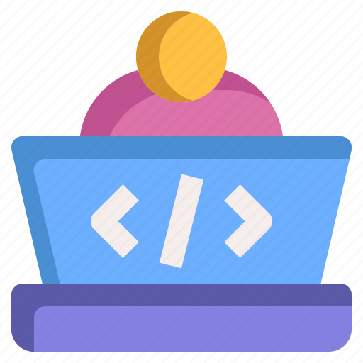 Programming, working, person, laptop, coding icon - Download on Iconfinder