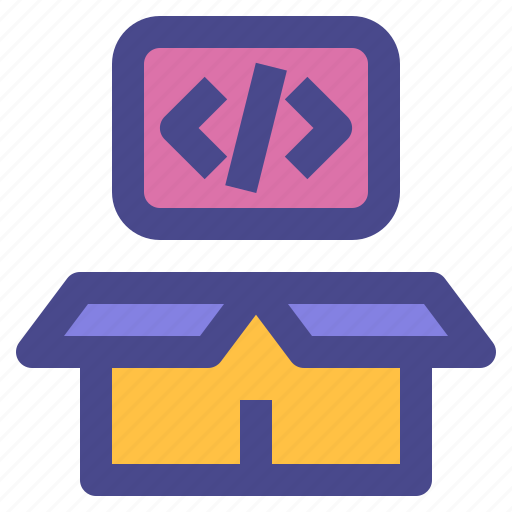 Box, coding, product, shipping, code icon - Download on Iconfinder