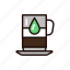 cup, coffee, plant, milk 