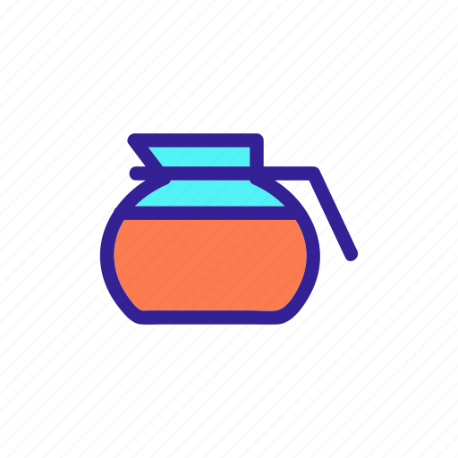 Coffee, contour, element, kettle icon - Download on Iconfinder