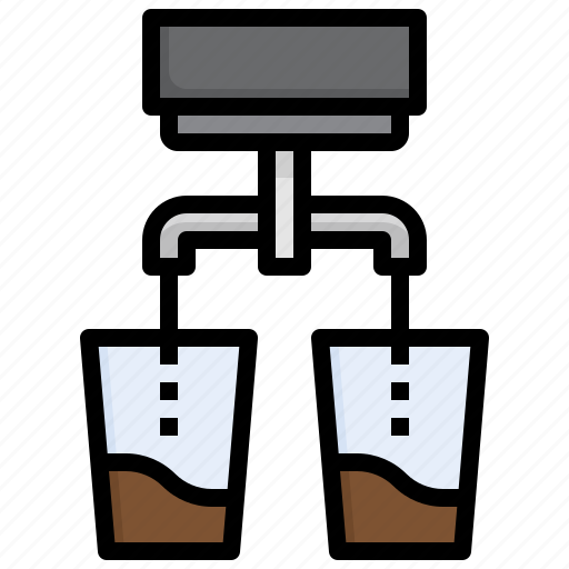 Double, shot, coffee, filter, drink icon - Download on Iconfinder