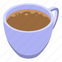 latte, coffee, cup, isometric