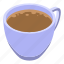 latte, coffee, cup, isometric 