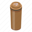 coffee, thermos, cup, isometric