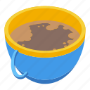 coffee, morning, cup, isometric