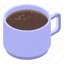 arabica, coffee, cup, isometric