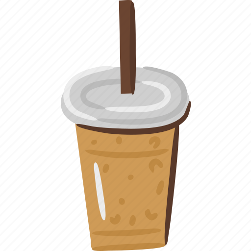 Iced, coffee, takeaway, latte, cappuccino icon - Download on Iconfinder