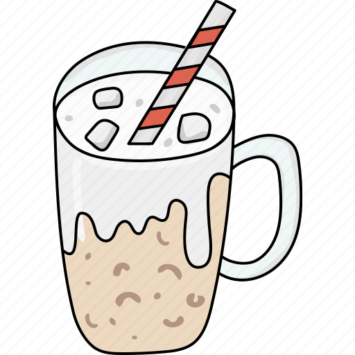 Latte, coffee, iced, glass, cafe, drink icon - Download on Iconfinder