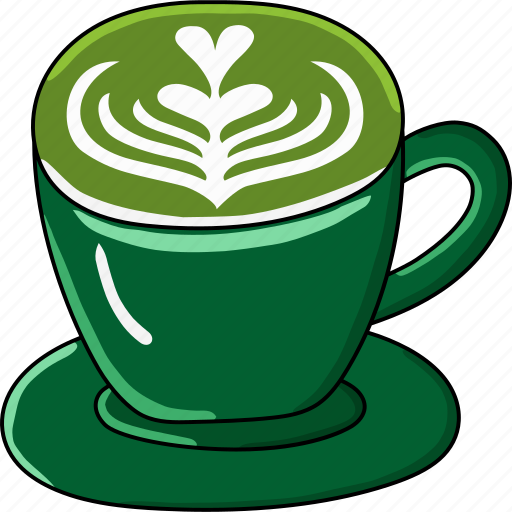 Matcha, green, tea, cup, hot, latte, art icon - Download on Iconfinder