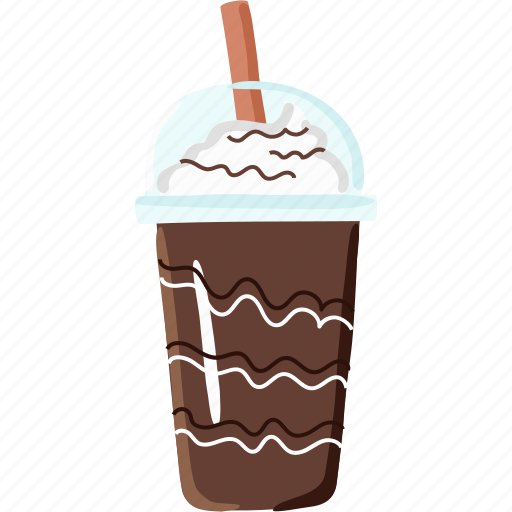 Iced, coffee, takeaway, cappuccino, latte, smoothie, ice icon - Download on Iconfinder