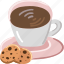 hot, coffee, cookie, black, break, cafe, cup, drink, mug 