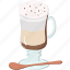 cappuccino, coffee, glass, drink, milk, foam, macchiato, cafe 