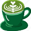 matcha, green, tea, cup, hot, latte, art, milk, drink, mug, cafe 