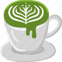 matcha, green, tea, cup, hot, latte, artmilk, drink, mug, cafe