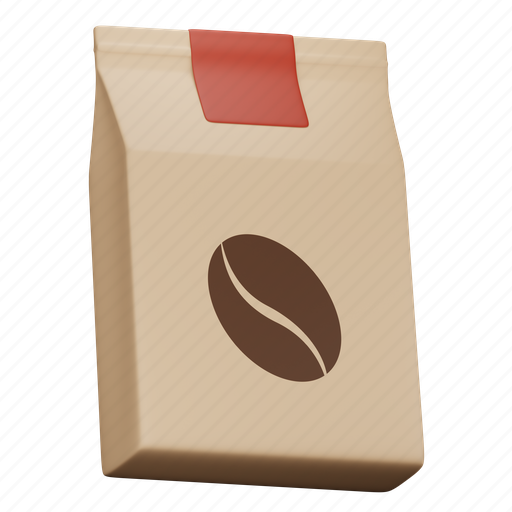 Coffee, package, packaging, arabica, espresso, cafe, bean 3D illustration - Download on Iconfinder