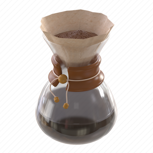 Chemex, coffeemaker, cappuccino, pot, coffee, espresso, cafe 3D illustration - Download on Iconfinder