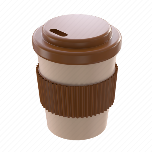 Hot coffee, take away, cup, cafe, espresso, beverage, cappuccino 3D illustration - Download on Iconfinder