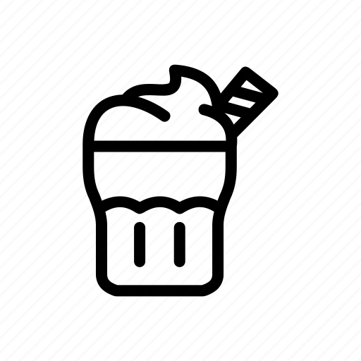 Cream, drink, beverage, glass, restaurant icon - Download on Iconfinder