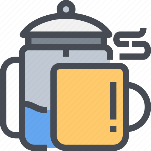 Cafe, coffee, drink, french, hot, press icon - Download on Iconfinder