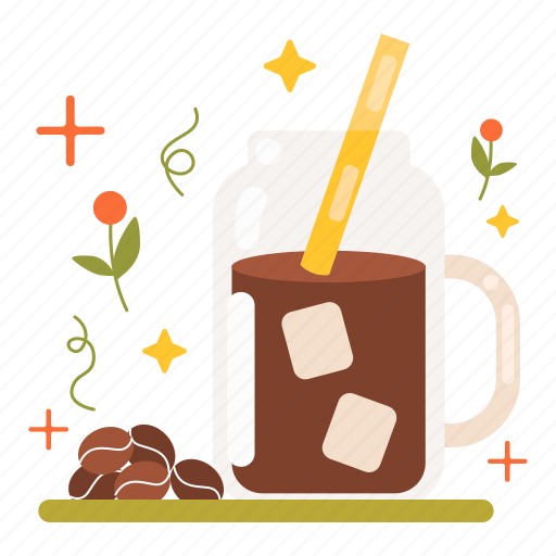 Ice coffee, ice, cup, drink, coffee, barista, cafe icon - Download on Iconfinder