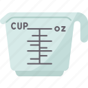 measuring, cup, volume, scale, kitchenware