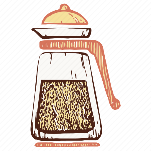 Frenchpress, glass coffee pot, kettle, teapot icon - Download on Iconfinder