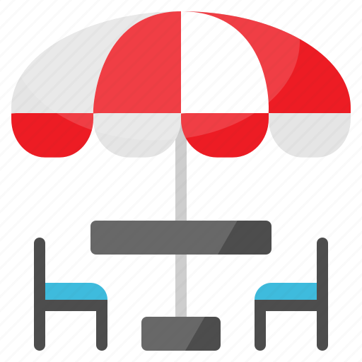 Chair, coffee, furniture, table, umbrella icon - Download on Iconfinder