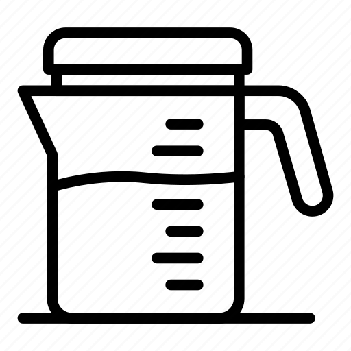 Carafe, coffee, cylindrical, jug, linear, logo, web icon - Download on Iconfinder