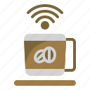 cup, coffee, cafe, wifi, drink 
