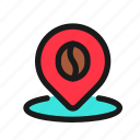 cafe, location, pin, coffee, shop, address, direction 