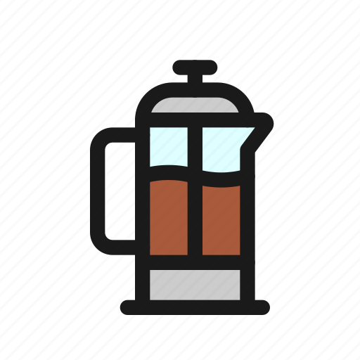 Coffee, french, press, cafe, maker, brewer, plunger icon - Download on Iconfinder
