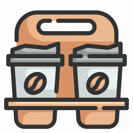 Coffee, takeaway, cups, holder, package icon - Download on Iconfinder