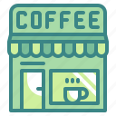 coffee, shop, buildings, business, commerce