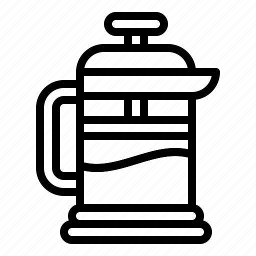 Coffee, shop, french, press, french press icon - Download on Iconfinder