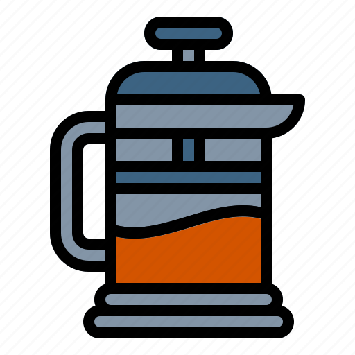 Coffee, shop, french, press, french press icon - Download on Iconfinder
