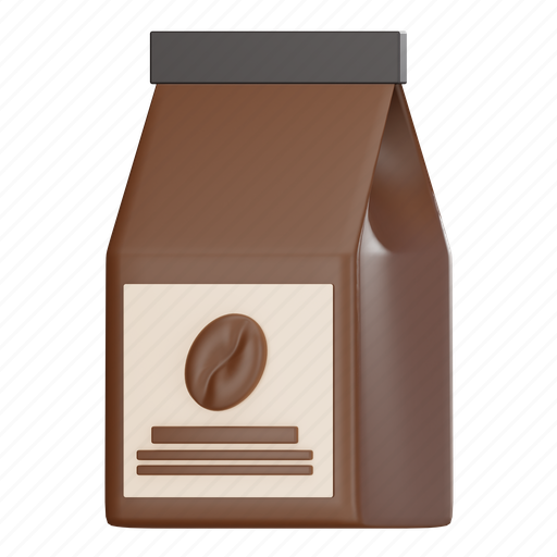 Coffee, beans, bag, espresso, drink, caffeine, cute icon - Download on Iconfinder