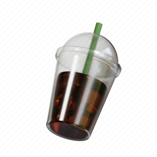 Coffee, shop, drink, black, bubble, shake, glasses icon - Download on Iconfinder