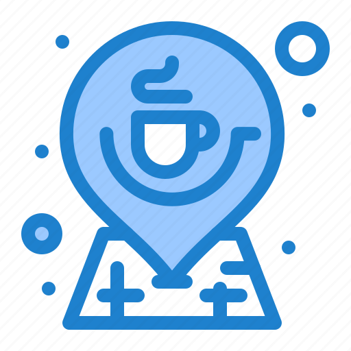 Coffee, cup, direction, location, map icon - Download on Iconfinder
