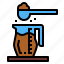 beaker, coffee, measuring, milk, utensil 