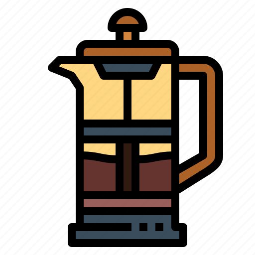 Coffee, french, hot, kitchenware, plunger, press icon - Download on Iconfinder