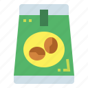 bag, beans, coffee, package, shop