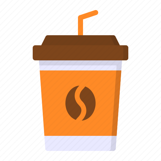 Coffee, cup, drink, iced, straw icon - Download on Iconfinder